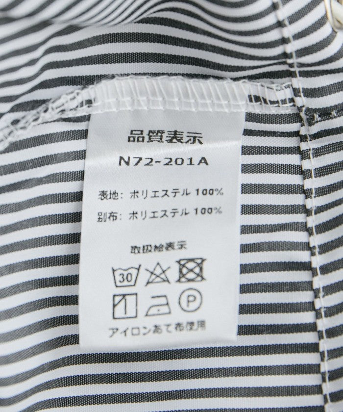 ジャイロ JAYRO コードレースストライプブラウス   N72ー201A （グレー） グレー