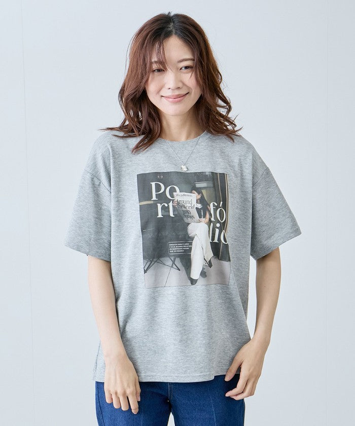 ジャイロ JAYRO フォトプリントTシャツ N12ー600A （ブラック） ブラック