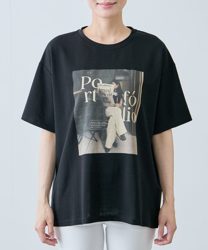ジャイロ JAYRO フォトプリントTシャツ N12ー600A （ブラック） ブラック