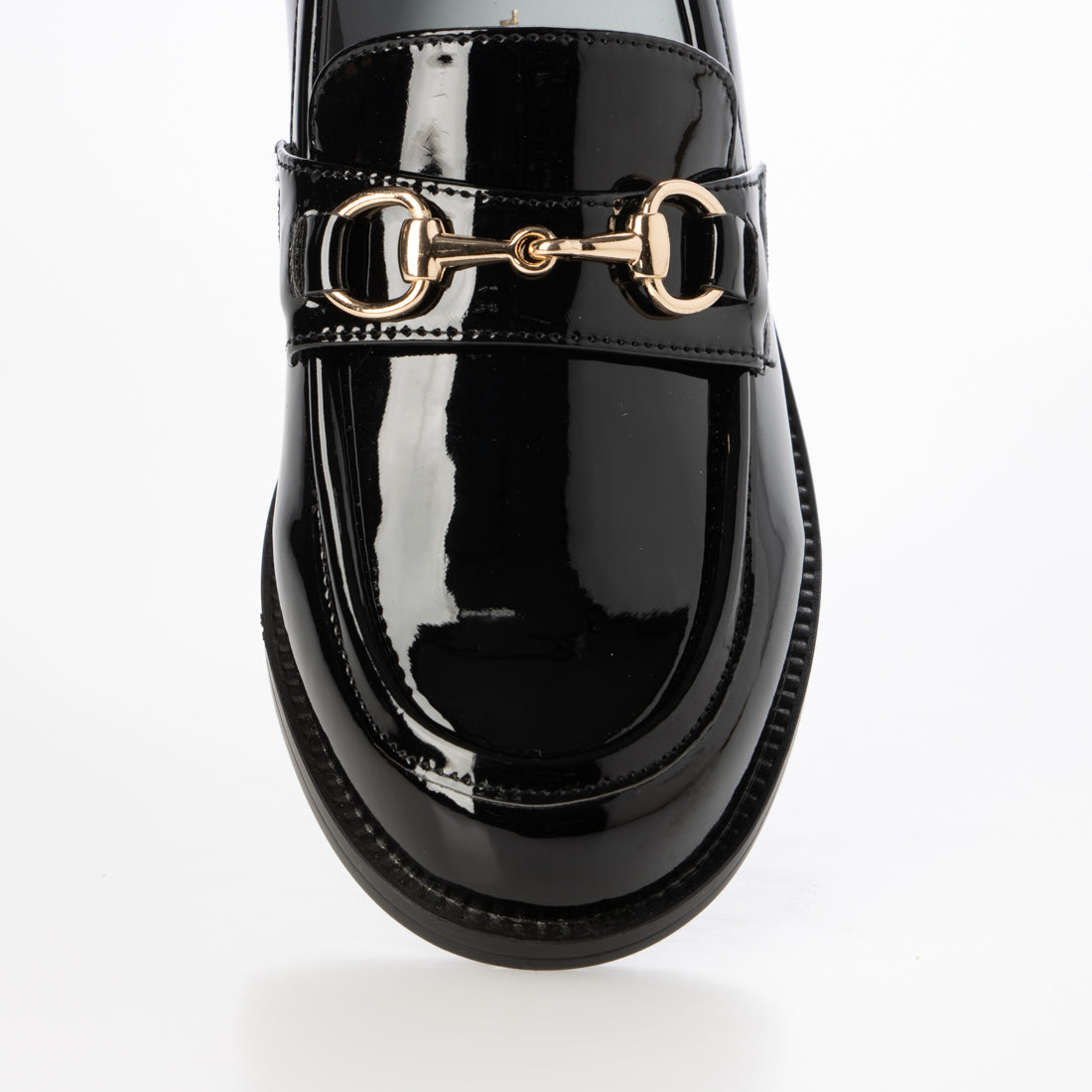 ジェリービーンズ JELLY BEANS 【Made in Japan】雨晴兼用ビットヒールローファー 404-69157 （ブラックエナメル） ブラックエナメル