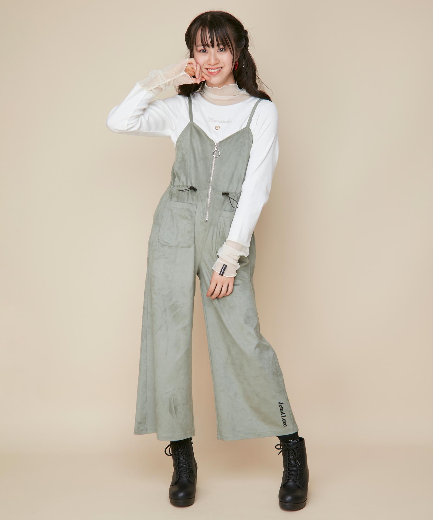 ジェニィラブ JENNI love そでチュール切替えリブロンT