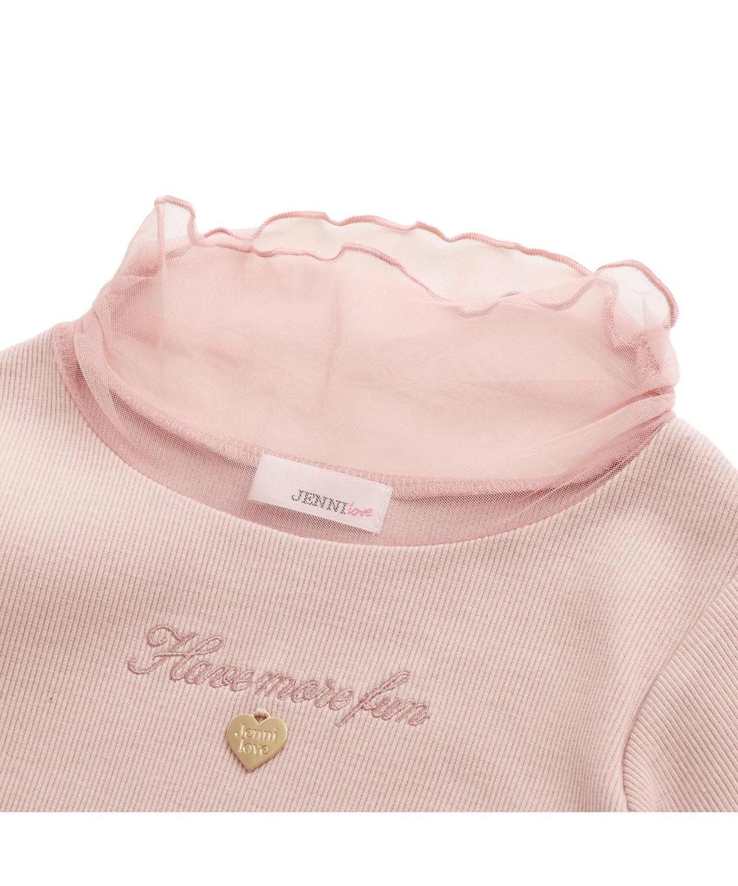ジェニィラブ JENNI love そでチュール切替えリブロンT