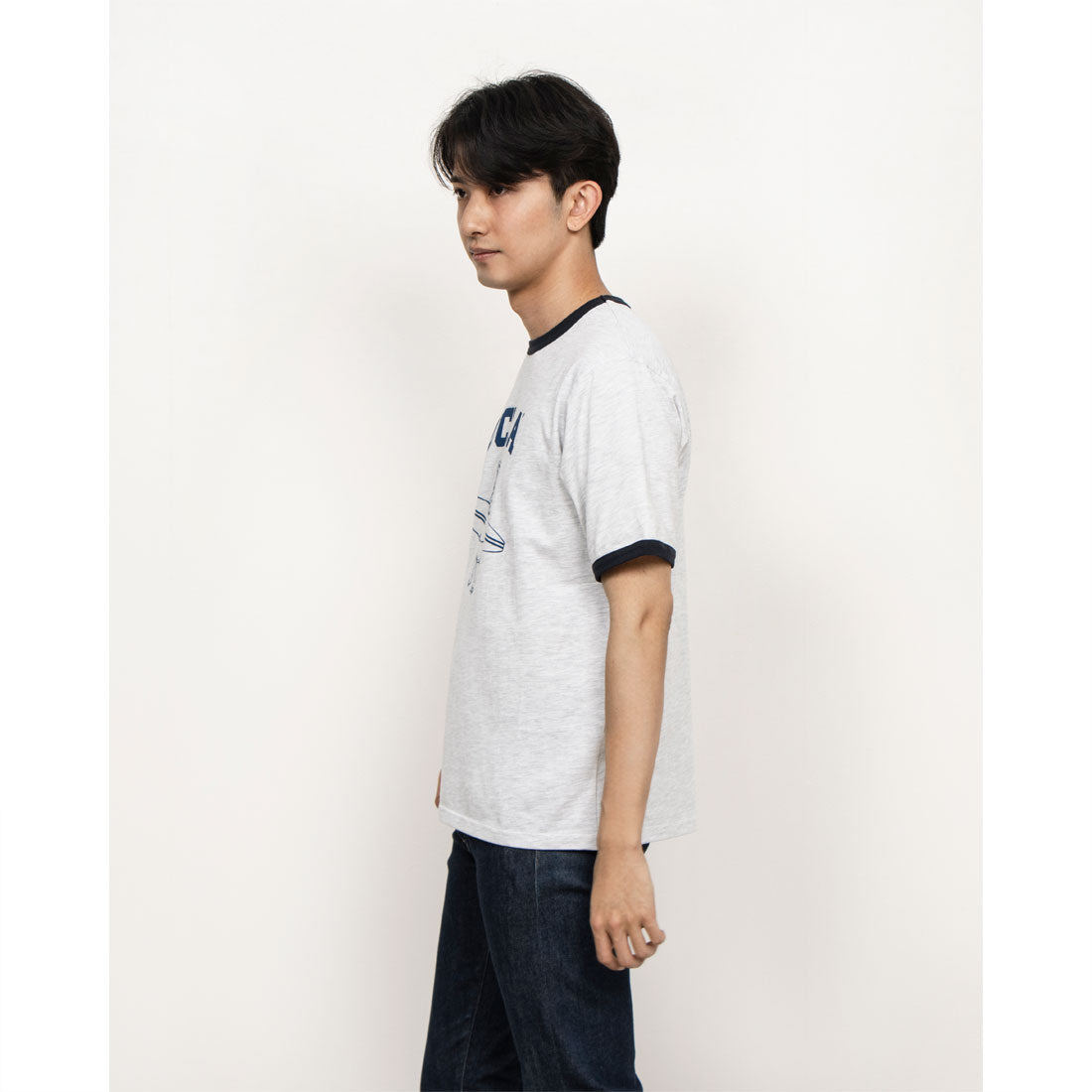 ジェーイーモーガン JEMORGAN UCLA  カレッジリンガーネックTシャツ （ホワイト） ホワイト