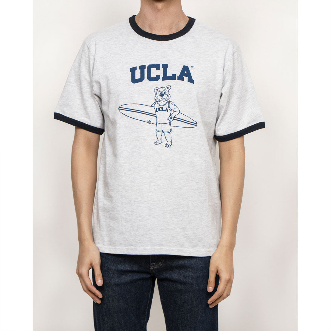 ジェーイーモーガン JEMORGAN UCLA  カレッジリンガーネックTシャツ （ホワイト） ホワイト