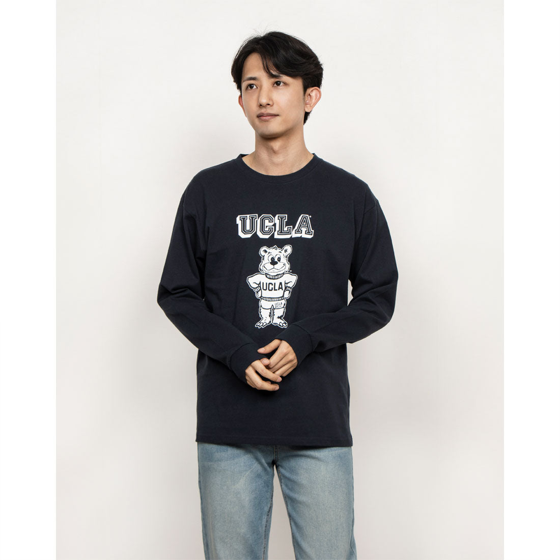 ジェーイーモーガン JEMORGAN UCLA  カレッジクルーネックロングスリーブTシャツ （ネイビー） ネイビー
