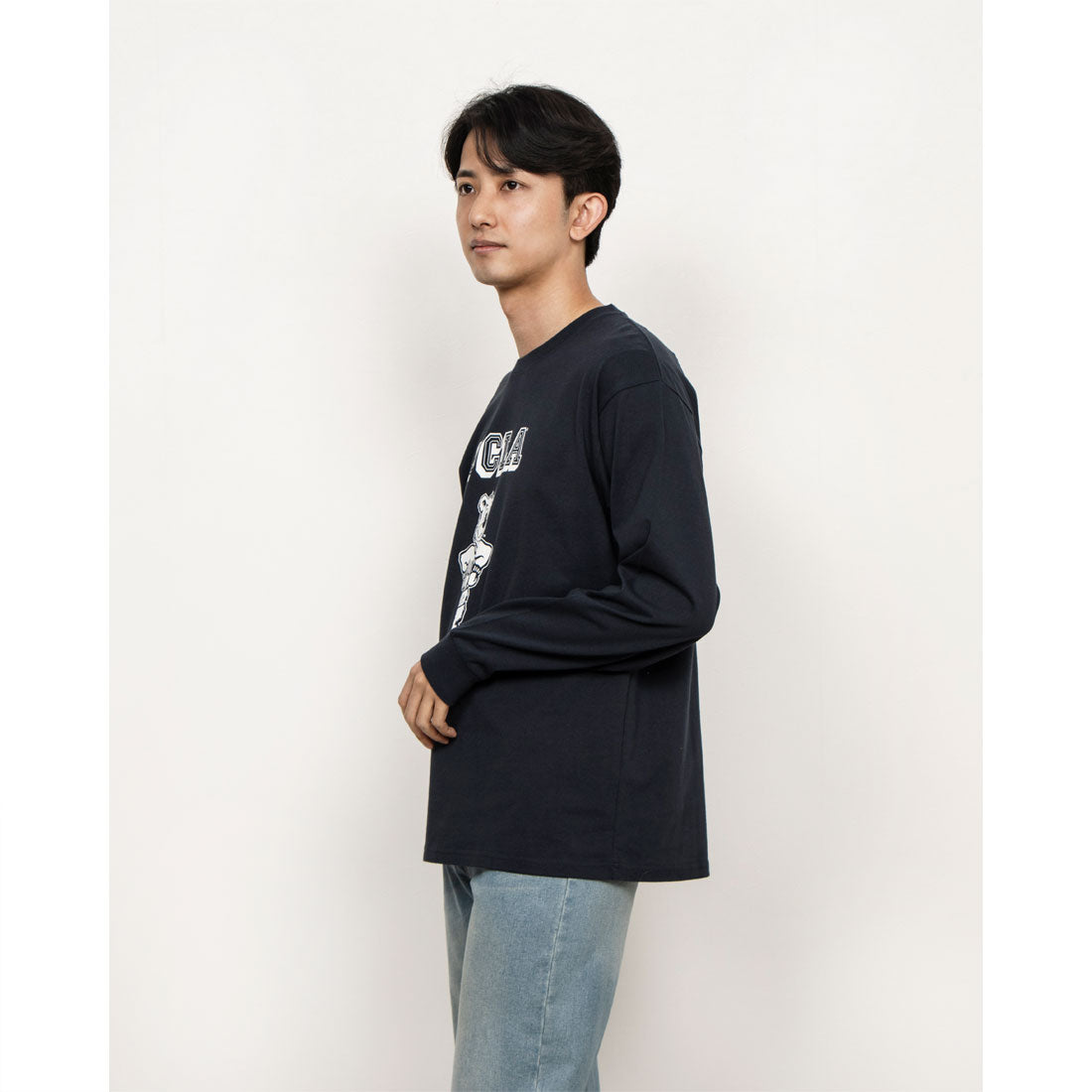 ジェーイーモーガン JEMORGAN UCLA  カレッジクルーネックロングスリーブTシャツ （ネイビー） ネイビー