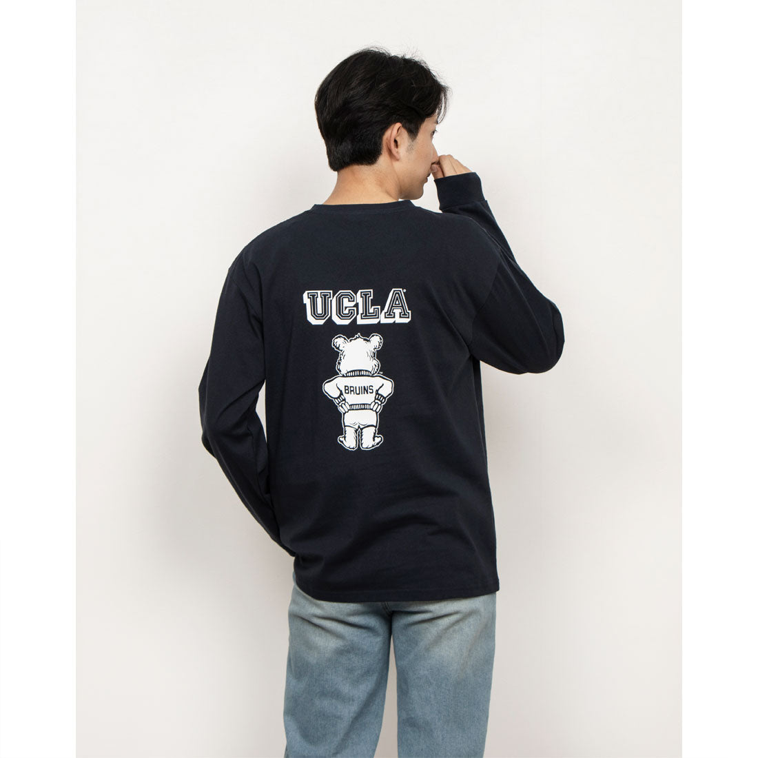 ジェーイーモーガン JEMORGAN UCLA  カレッジクルーネックロングスリーブTシャツ （ネイビー） ネイビー