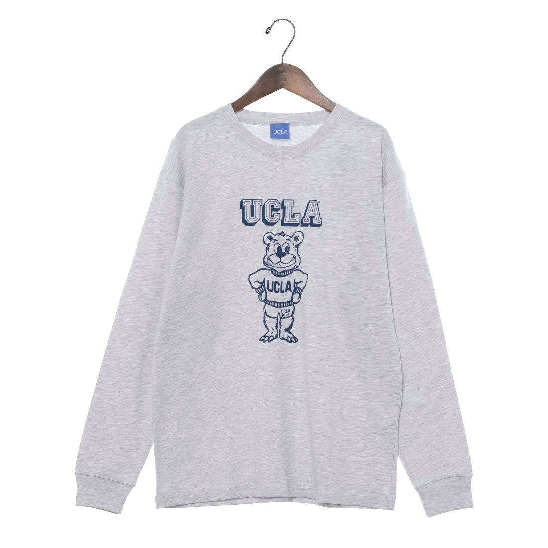 ジェーイーモーガン JEMORGAN UCLA  カレッジクルーネックロングスリーブTシャツ （杢グレー） 杢グレー
