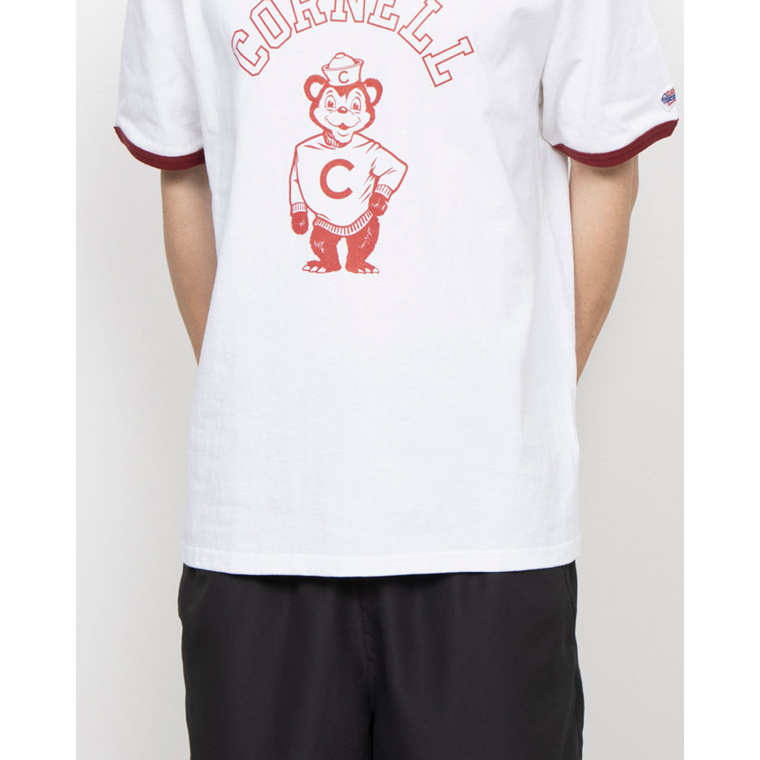 ジェーイーモーガン JEMORGAN Cornell University コーネル大学 カレッジリンガーネックTシャツ JEMORGANボディー （ワインリブ） ワインリブ