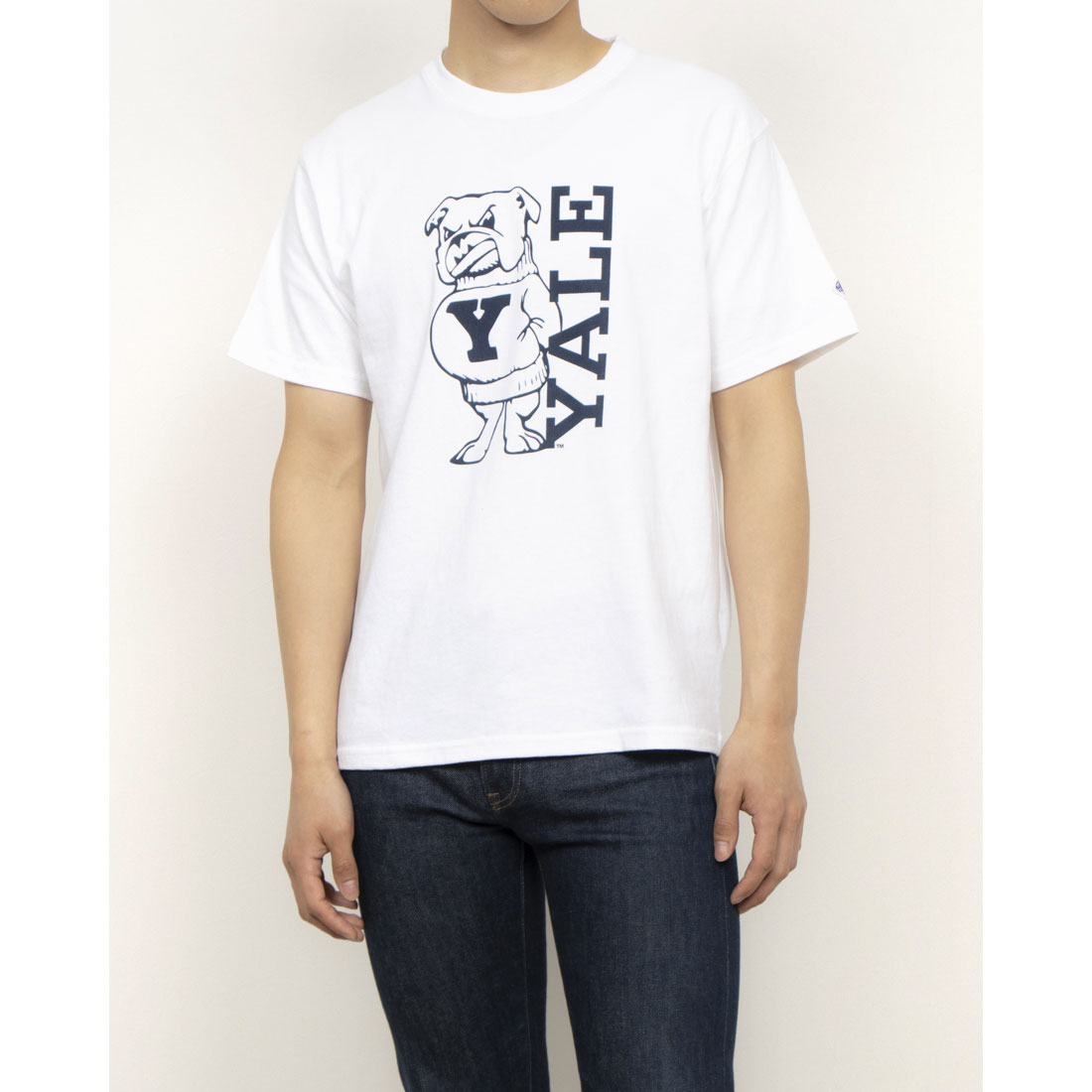 ジェーイーモーガン JEMORGAN Yale University イエール大学 カレッジクルーネックTシャツ JEMORGANボディー （ホワイト） ホワイト