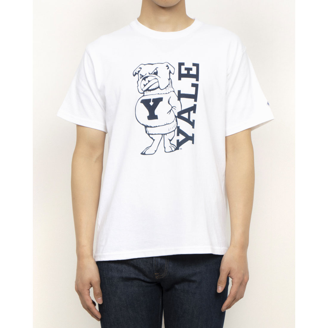 ジェーイーモーガン JEMORGAN Yale University イエール大学 カレッジクルーネックTシャツ JEMORGANボディー （ホワイト） ホワイト