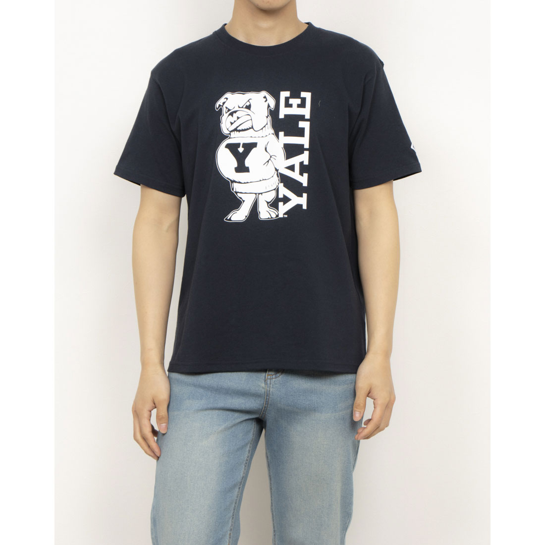 ジェーイーモーガン JEMORGAN Yale University イエール大学 カレッジクルーネックTシャツ JEMORGANボディー （ネイビー） ネイビー