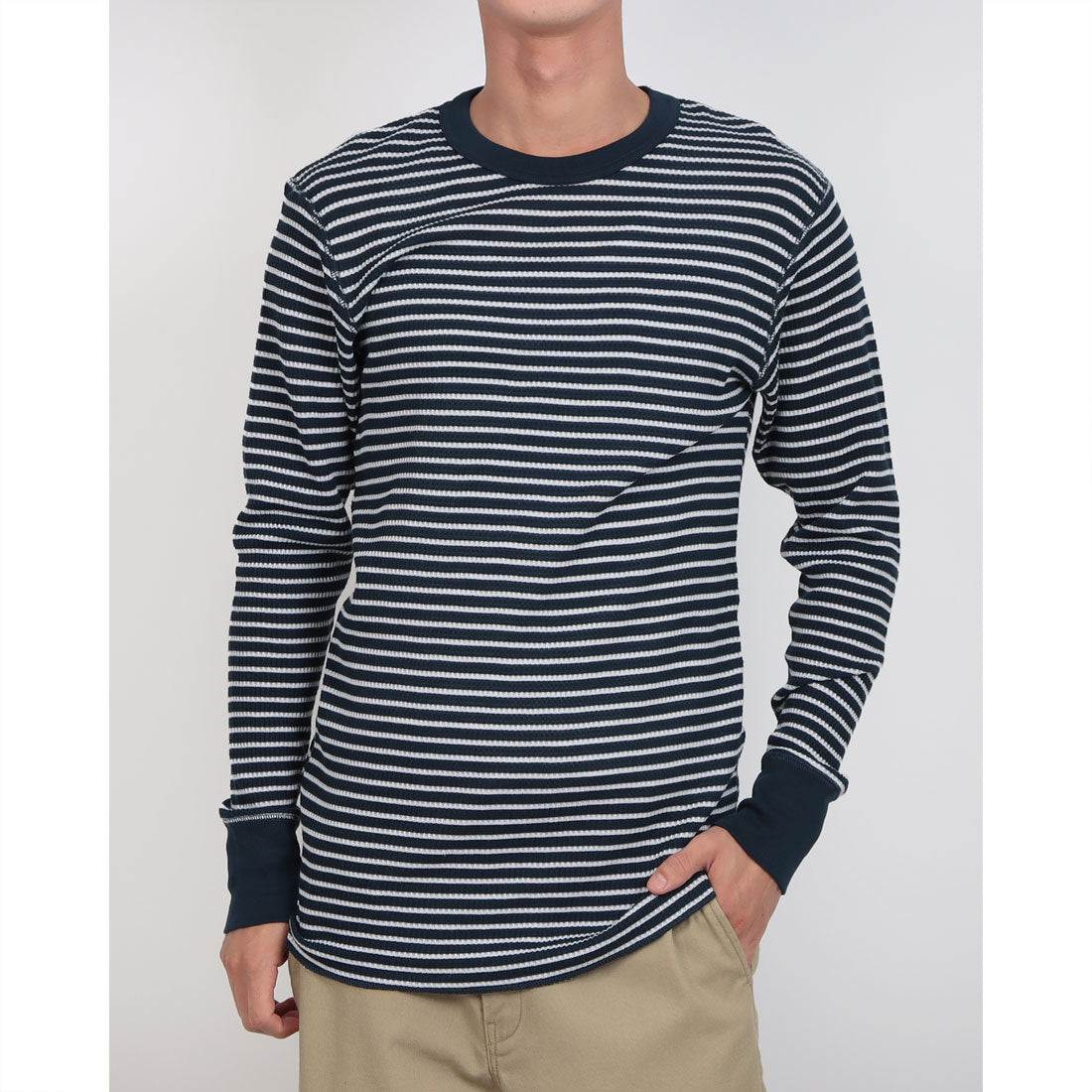 ジェーイーモーガン JEMORGAN JEMORGAN ジェイイーモーガン ワッフルロンT WAFFLE BORDER L/S TEE ワッフルボーダー長袖Tシャツ （ネイビー×ホワイト） ネイビー×ホワイト