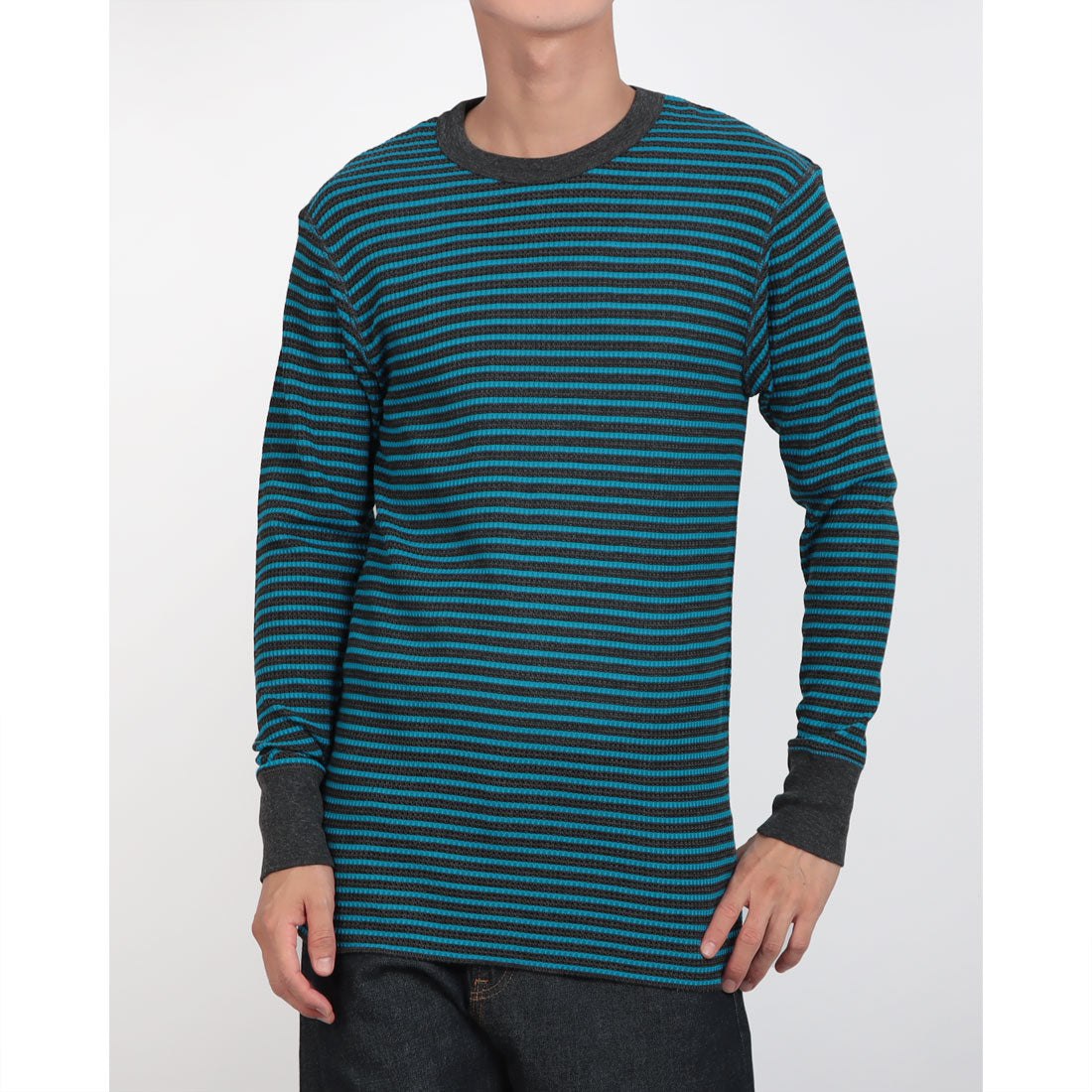 ジェーイーモーガン JEMORGAN JEMORGAN ジェイイーモーガン ワッフルロンT WAFFLE BORDER L/S TEE ワッフルボーダー長袖Tシャツ （チャコールグレー×ブルー） チャコールグレー×ブルー