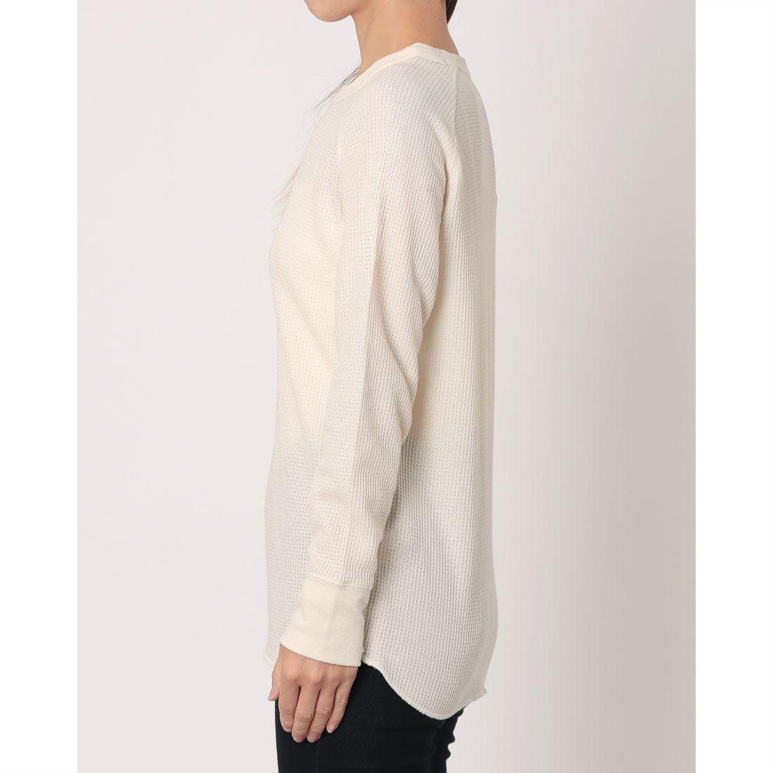 ジェーイーモーガン JEMORGAN ジェイイーモーガン ワッフルロンT 無地 レディース WAFFLE RAGLAN L/S TEE ワッフル ラグランロングスリーブTシャツ  サーマル インナー カットソー 長袖 （ナチュラル） ナチュラル