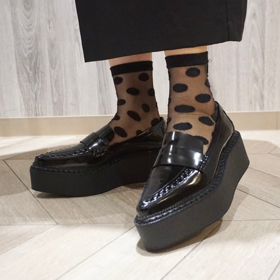 ジェフリーキャンベル Jeffrey Campbell 厚底ローファー （ブラック） ブラック