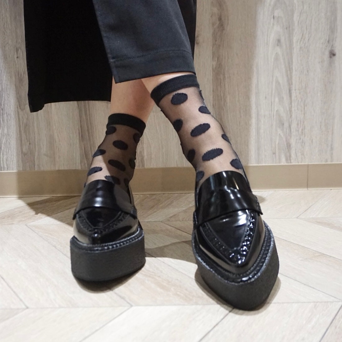 ジェフリーキャンベル Jeffrey Campbell 厚底ローファー （ブラック） ブラック