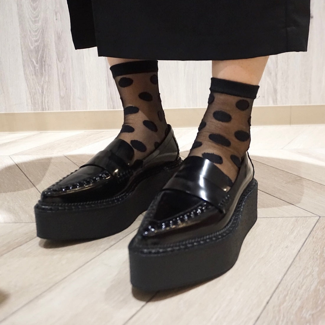 ジェフリーキャンベル Jeffrey Campbell 厚底ローファー （ブラック） ブラック
