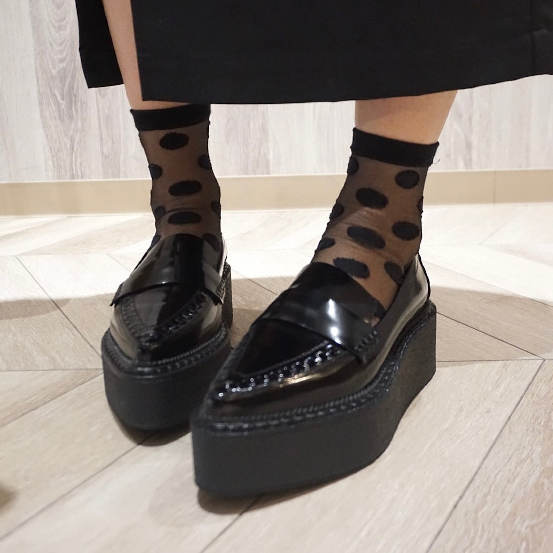 ジェフリーキャンベル Jeffrey Campbell 厚底ローファー （ブラック） ブラック