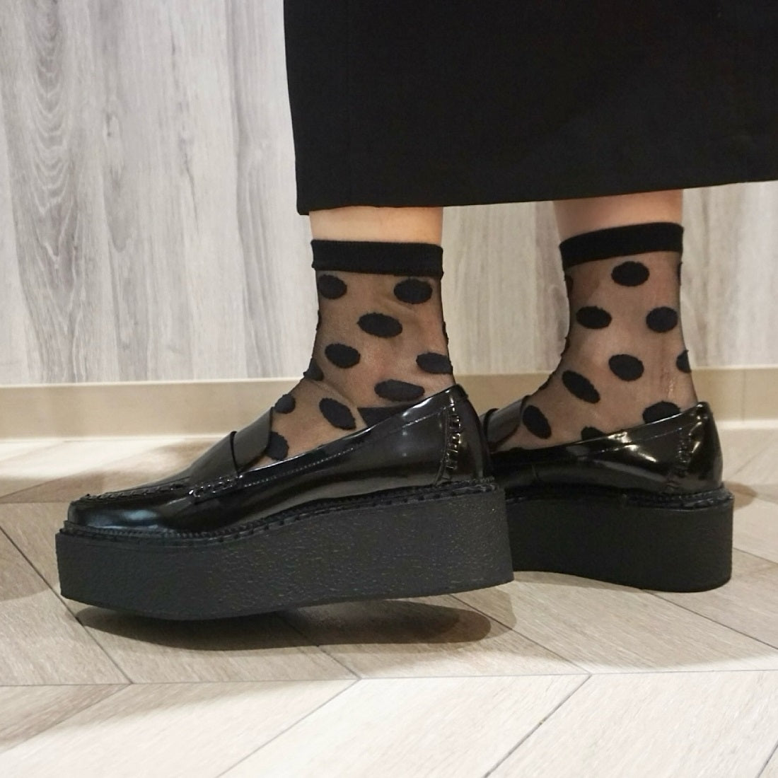 ジェフリーキャンベル Jeffrey Campbell 厚底ローファー （ブラック） ブラック