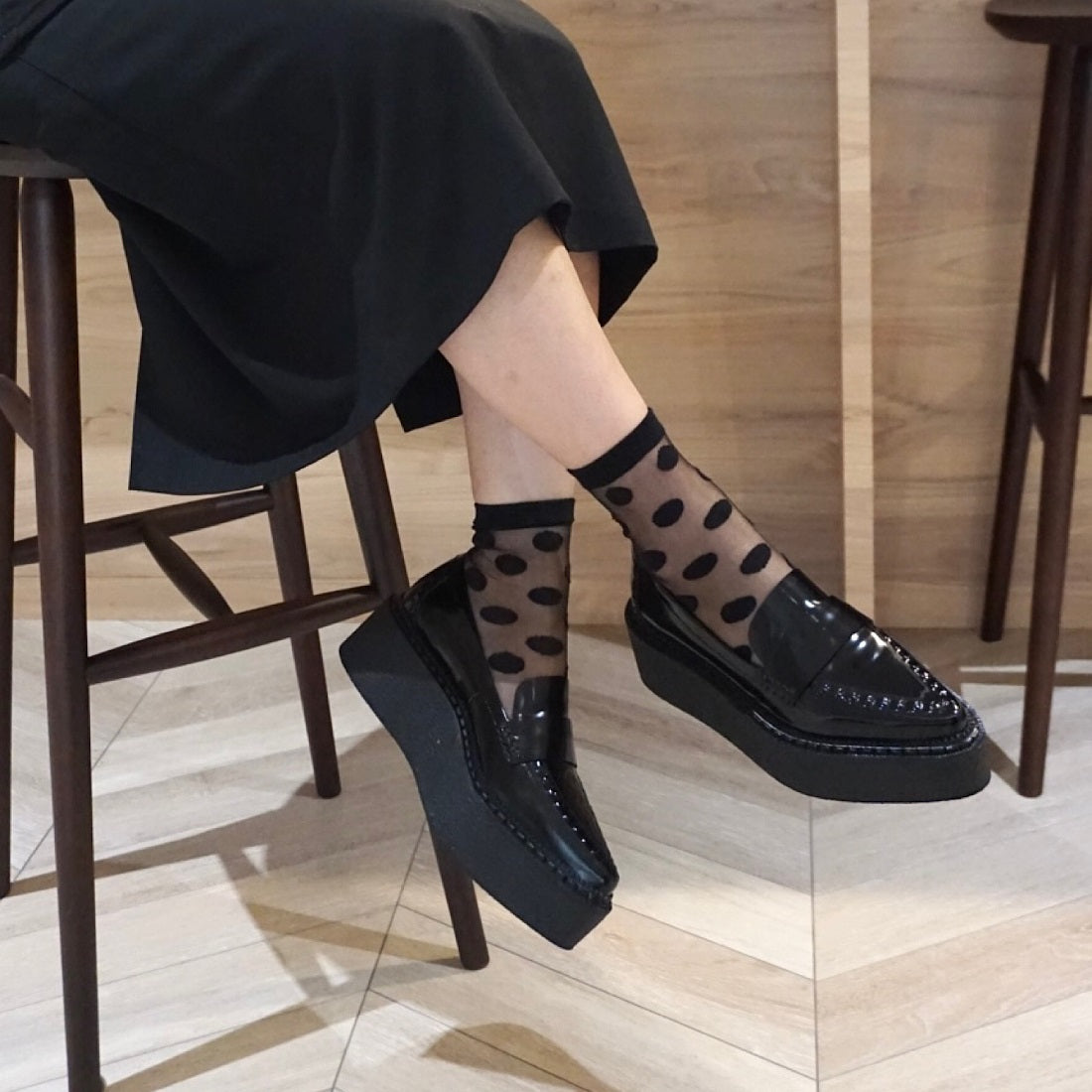 ジェフリーキャンベル Jeffrey Campbell 厚底ローファー （ブラック） ブラック