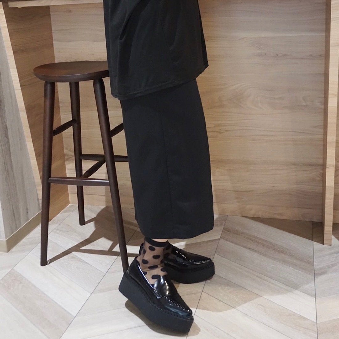 ジェフリーキャンベル Jeffrey Campbell 厚底ローファー （ブラック） ブラック