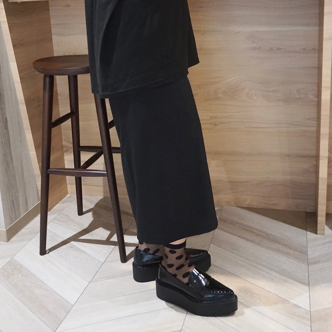 ジェフリーキャンベル Jeffrey Campbell 厚底ローファー （ブラック） ブラック