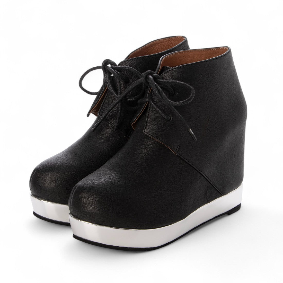 ジェフリーキャンベル Jeffrey Campbell 厚底 レースアップブーツ （ブラック） ブラック