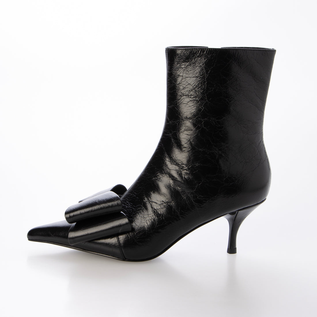 ジェフリーキャンベル Jeffrey Campbell ポインテッドトゥ リボンデザインブーツ （ブラック） ブラック