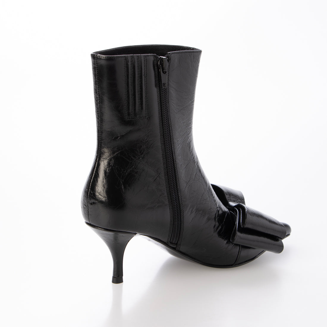 ジェフリーキャンベル Jeffrey Campbell ポインテッドトゥ リボンデザインブーツ （ブラック） ブラック