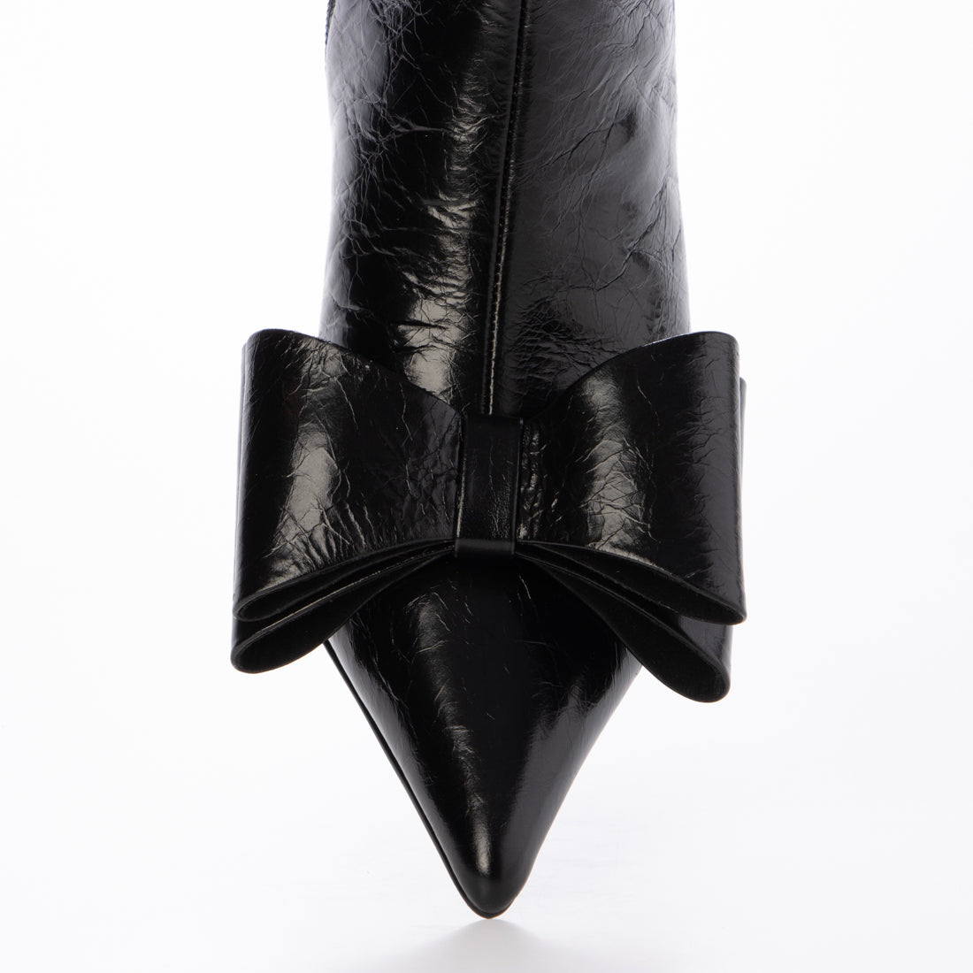 ジェフリーキャンベル Jeffrey Campbell ポインテッドトゥ リボンデザインブーツ （ブラック） ブラック