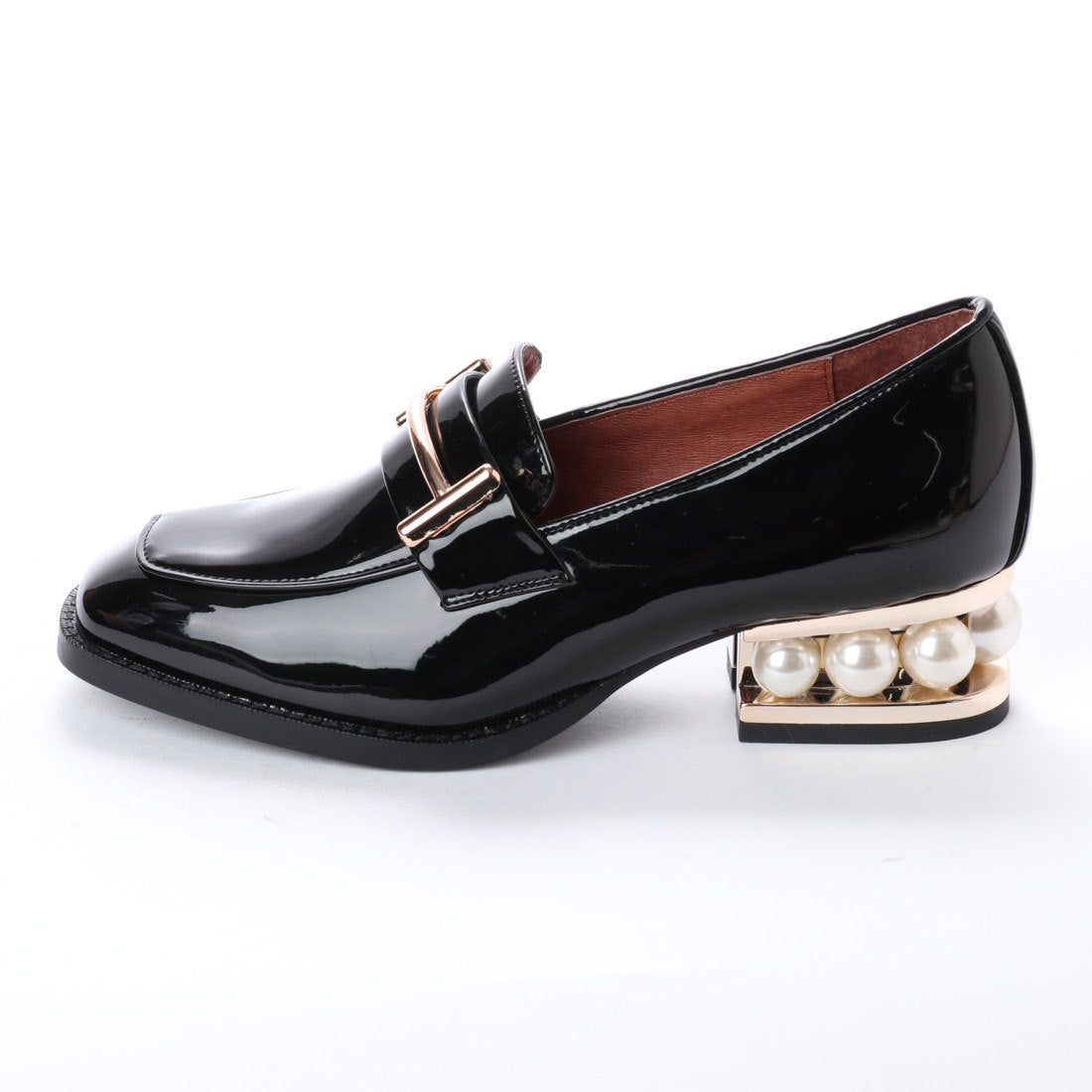 【値下げ中】Jeffrey Campbell パールヒールローファー ブラック パールヒールローファー Jeffrey Campbell│Jeffrey Campbell