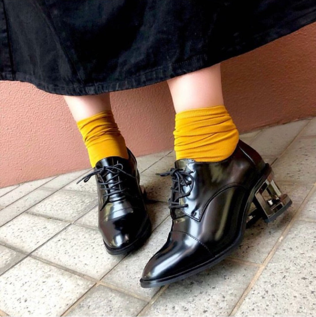 Jeffrey Campbell hoof heel lace-up shoes