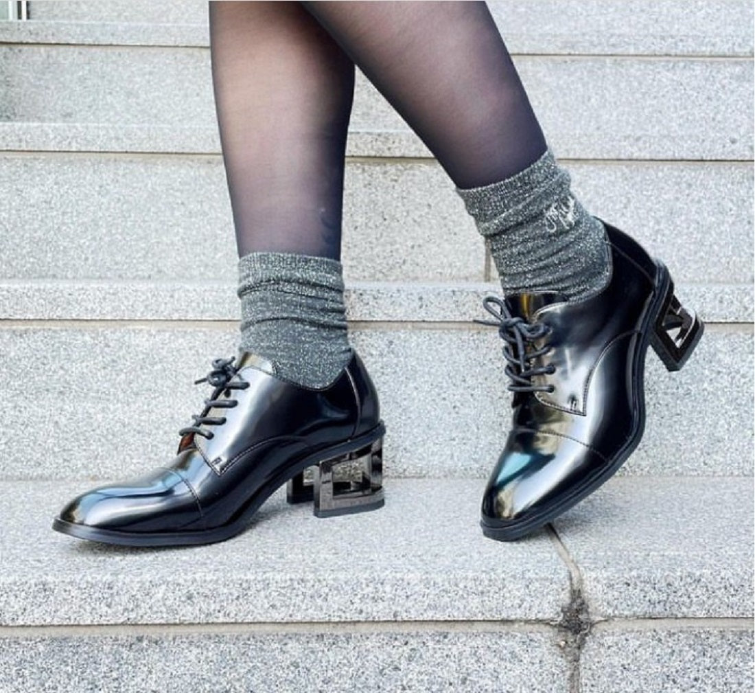 Jeffrey Campbell hoof heel lace-up shoes