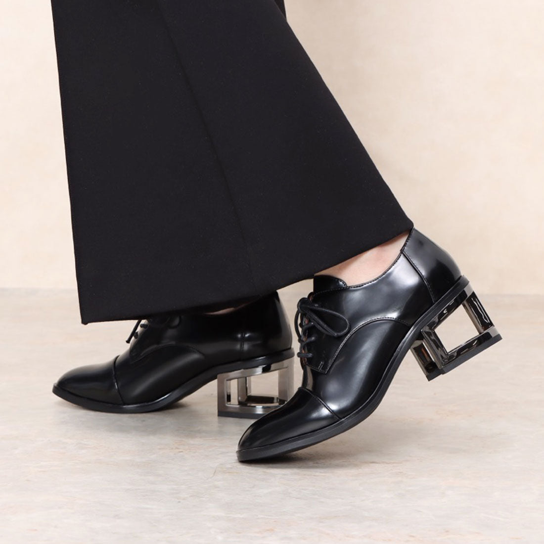 Jeffrey Campbell hoof heel lace-up shoes