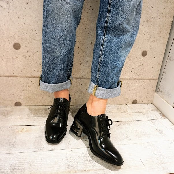 Jeffrey Campbell hoof heel lace-up shoes