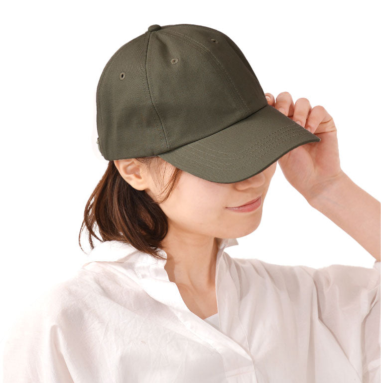 エクレボ exrevo キャップ レディース 深め uv 帽子 無地 おしゃれ uvカット メンズ キッズ 夏 シンプル コットン ベースボールキャップ 日よけ （カーキ） カーキ