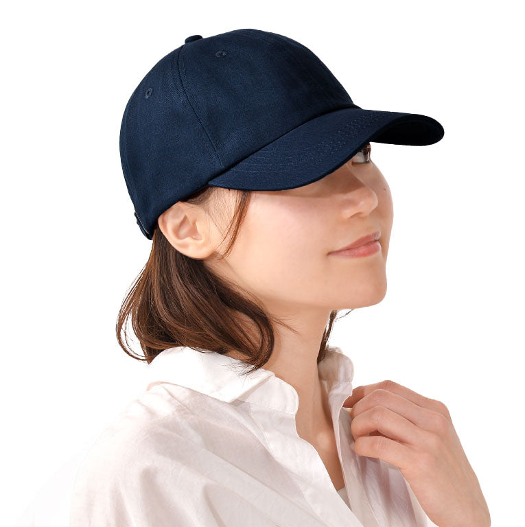 エクレボ exrevo キャップ レディース 深め uv 帽子 無地 おしゃれ uvカット メンズ キッズ 夏 シンプル コットン ベースボールキャップ 日よけ （ネイビー） ネイビー