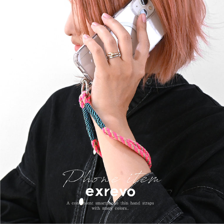エクレボ exrevo ハンドストラップ ショートストラップ カラフル スマホ パラコード リストストラップ （Aタイプ） Aタイプ