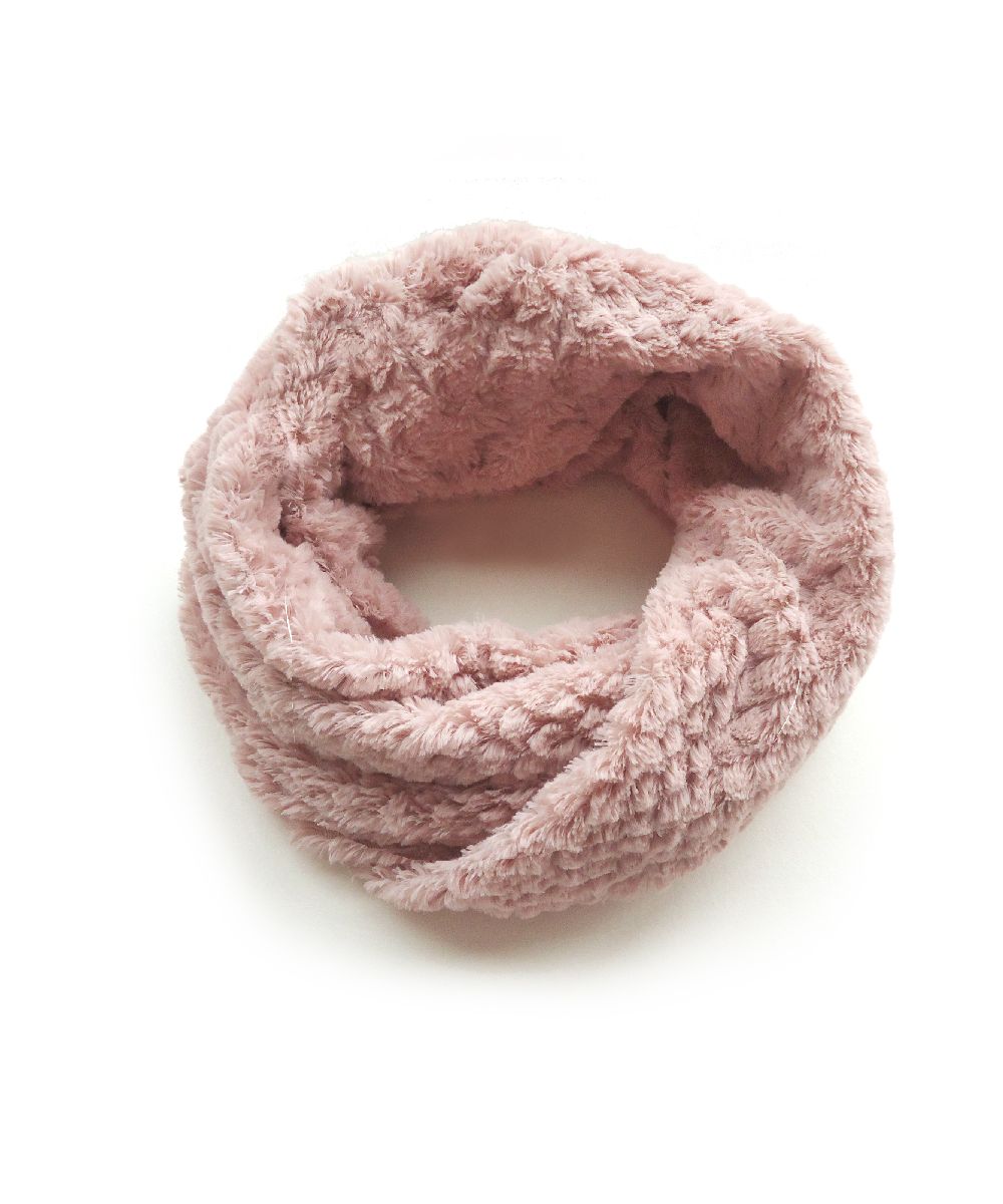 "Ecrevo exrevo irresistibly fluffy and warm 【Fur Snood】 Ladies Neck Warmer Fur Volume Fur Touch Wine Tippet Scarf"