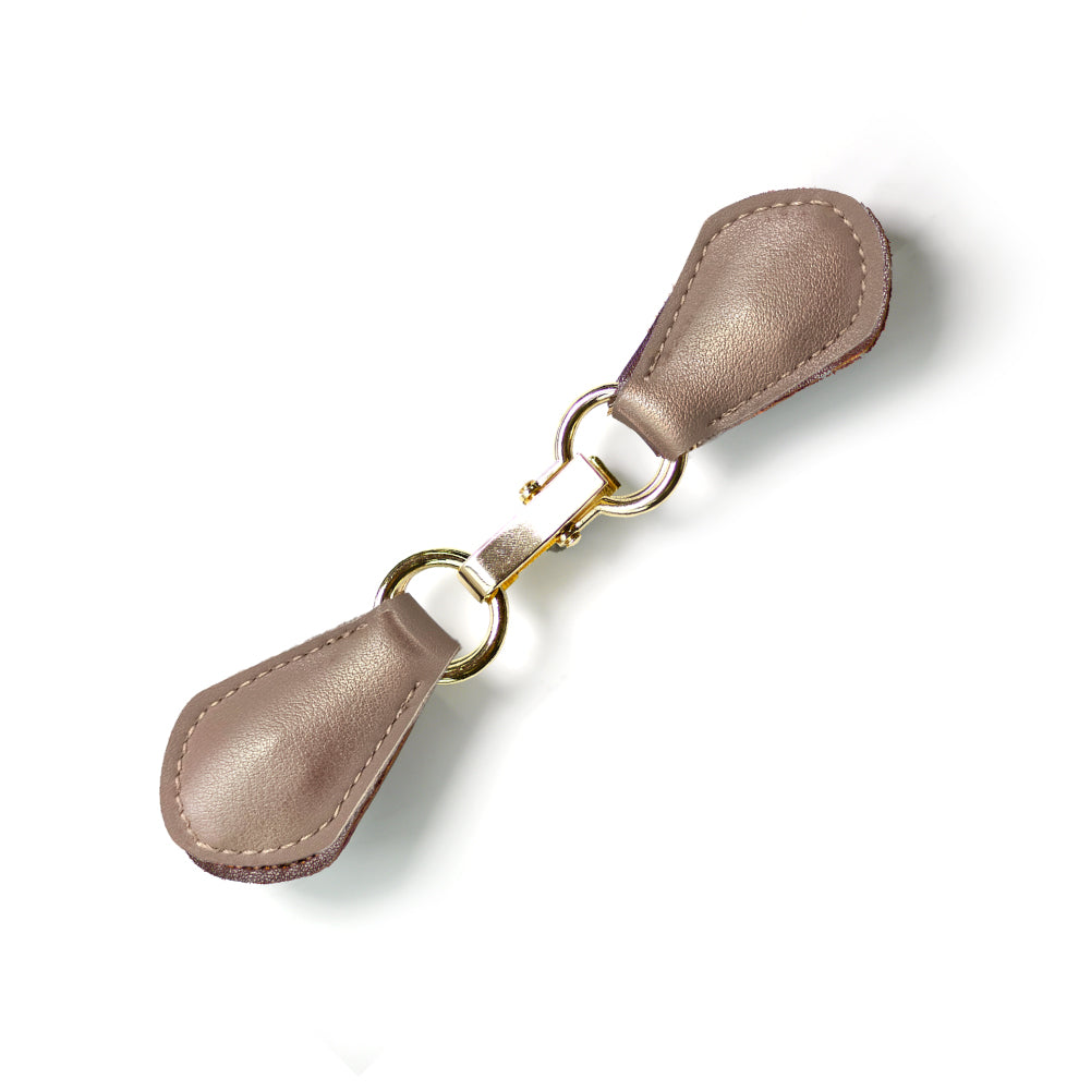 Ecrevo exrevo Stole Clip Leather Genuine Leather Simple Non-slip Slip Prevention Large Cardigan Ring Stole Clip with Stitch Cover Autumn Winter Mother's Day Belt