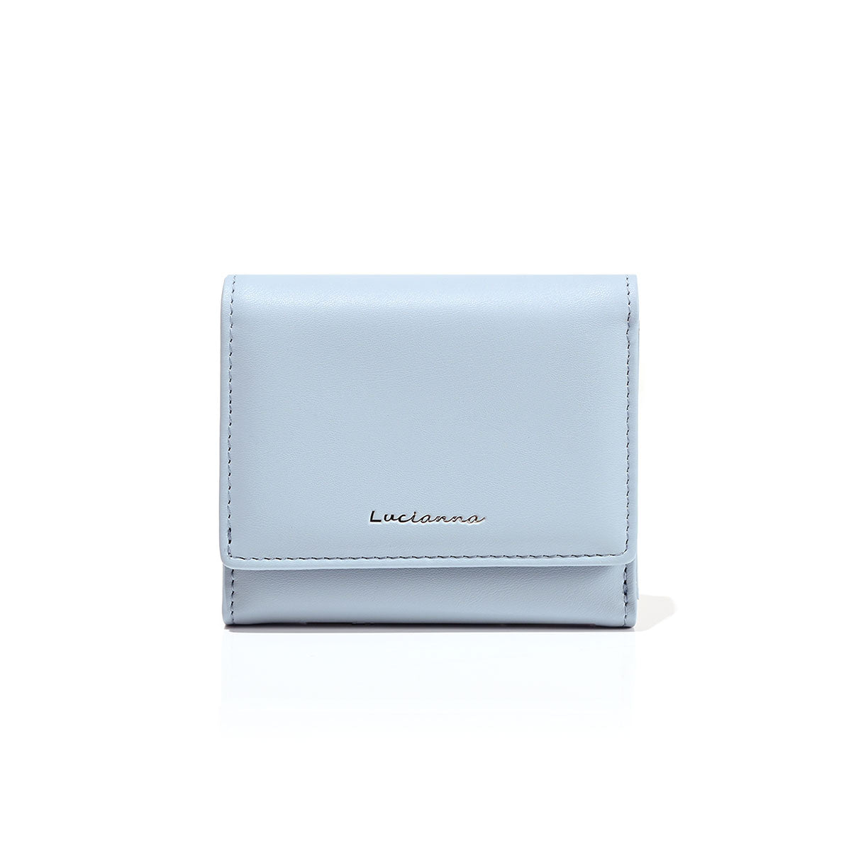 "Ecrevo exrevo Wallet Ladies Compact Mini Wallet Cute Three-Fold Wallet Small Wallet Card Storage Coin Purse Two-Fold Wallet Budget silver gold Slim Ultra-Small Wallet"