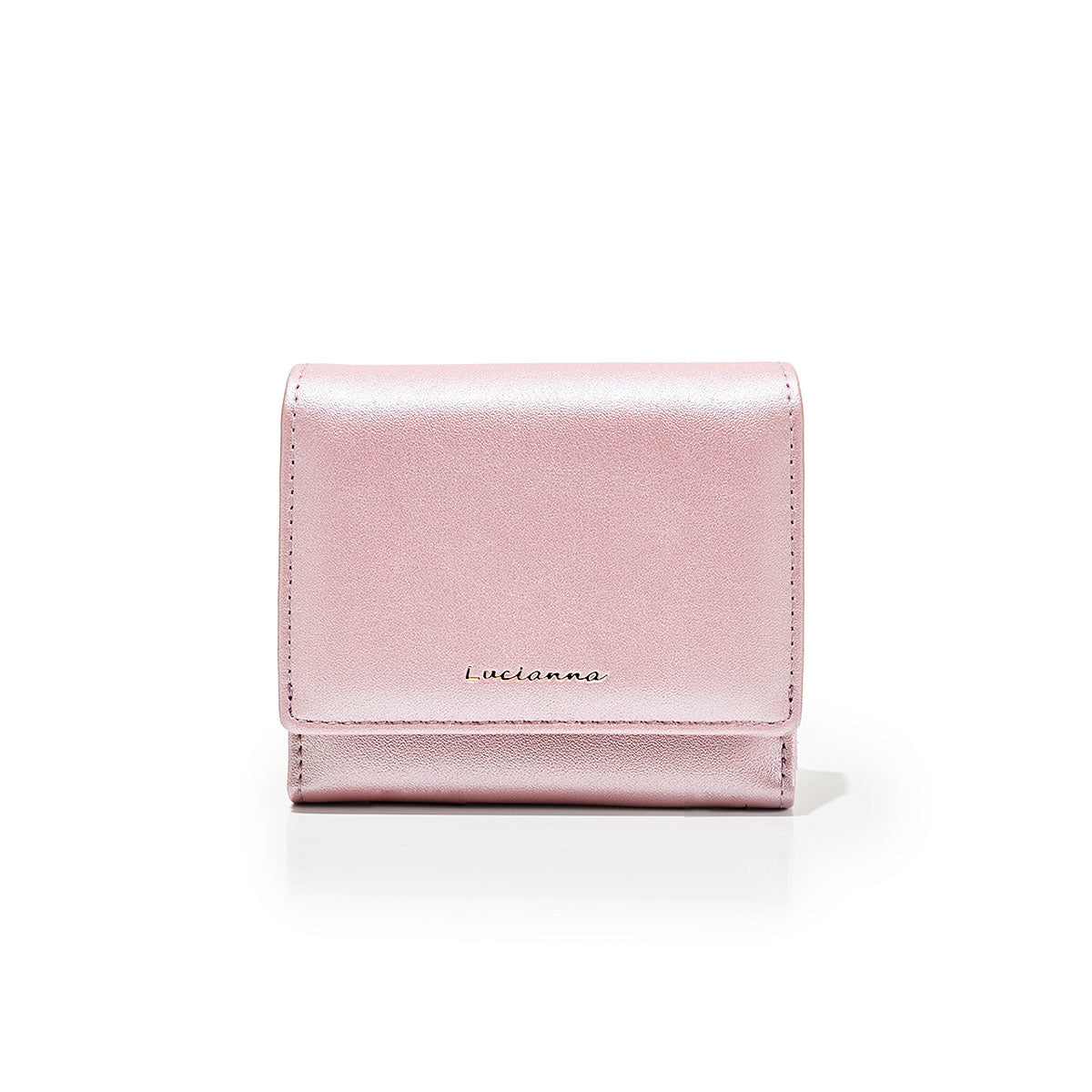 "Ecrevo exrevo Wallet Ladies Compact Mini Wallet Cute Three-Fold Wallet Small Wallet Card Storage Coin Purse Two-Fold Wallet Budget silver gold Slim Ultra-Small Wallet"