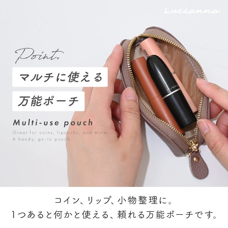 エクレボ exrevo 小銭入れ コインケース 縦長 牛革 コインケース 小型 てのひらサイズ レディース コンパクト 小さい 薄型 折りたたみ  軽量 ミニ財布 メンズ 革 ポーチ 小物入れ かわいい （ブラック） ブラック