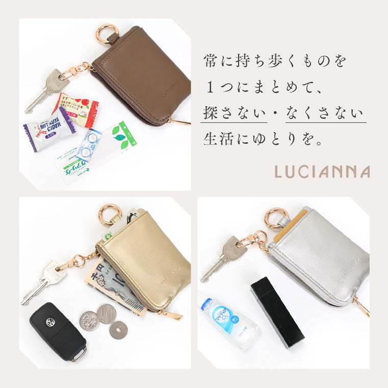 エクレボ exrevo パスケース キーケース カードケース 小銭入れ 鍵 財布 定期入れ レディース メンズ 2枚 両面 idパスケース 落下防止 パスケース コイン入れ付き 小銭入れ付き カラビナ付 ポーチ 小物入れ （ブラック） ブラック