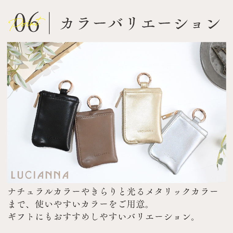 エクレボ exrevo パスケース キーケース カードケース 小銭入れ 鍵 財布 定期入れ レディース メンズ 2枚 両面 idパスケース 落下防止 パスケース コイン入れ付き 小銭入れ付き カラビナ付 ポーチ 小物入れ （ブラック） ブラック