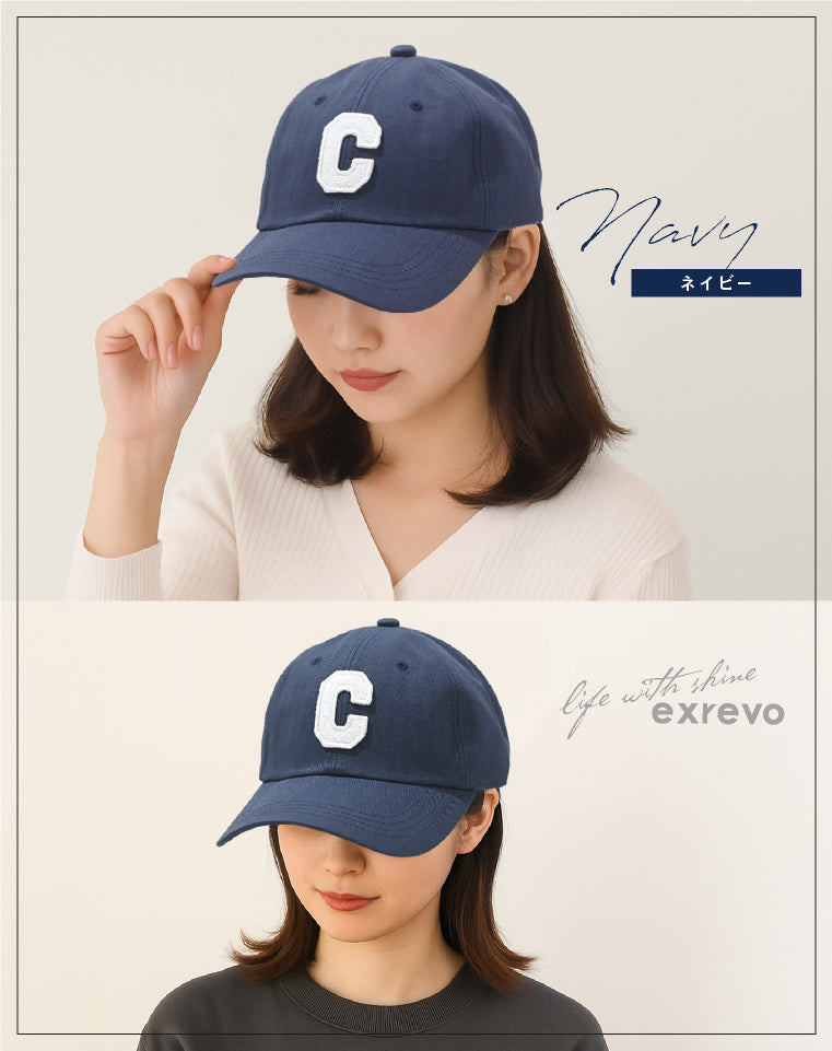 エクレボ exrevo キャップ メンズ 大きいサイズ 深め レディース 春夏 韓国製 ロゴ （ブラック） ブラック