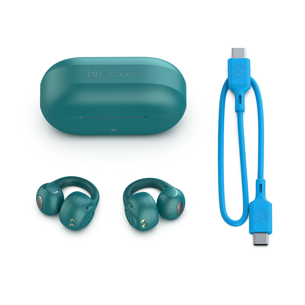ジェイラブ JLab Flex Open Earbuds イヤーカフ イヤホン オープンイヤー ランニング スポーツ 防水 Bluetooth 落ちにくい イヤカフイヤホン ランニングイヤホン 片耳 長時間【返品不可商品】 （Teal） Teal