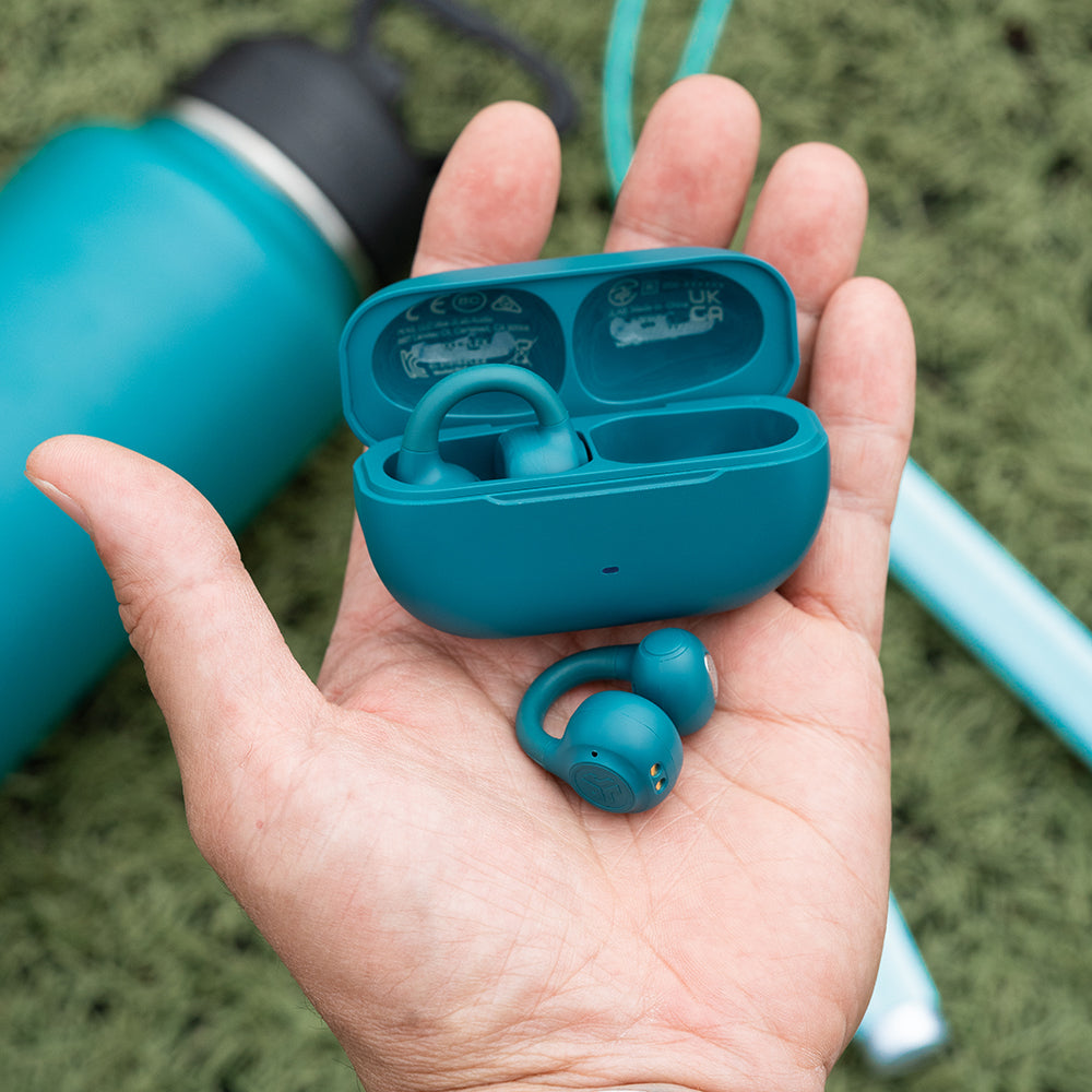 ジェイラブ JLab Flex Open Earbuds イヤーカフ イヤホン オープンイヤー ランニング スポーツ 防水 Bluetooth 落ちにくい イヤカフイヤホン ランニングイヤホン 片耳 長時間【返品不可商品】 （Teal） Teal