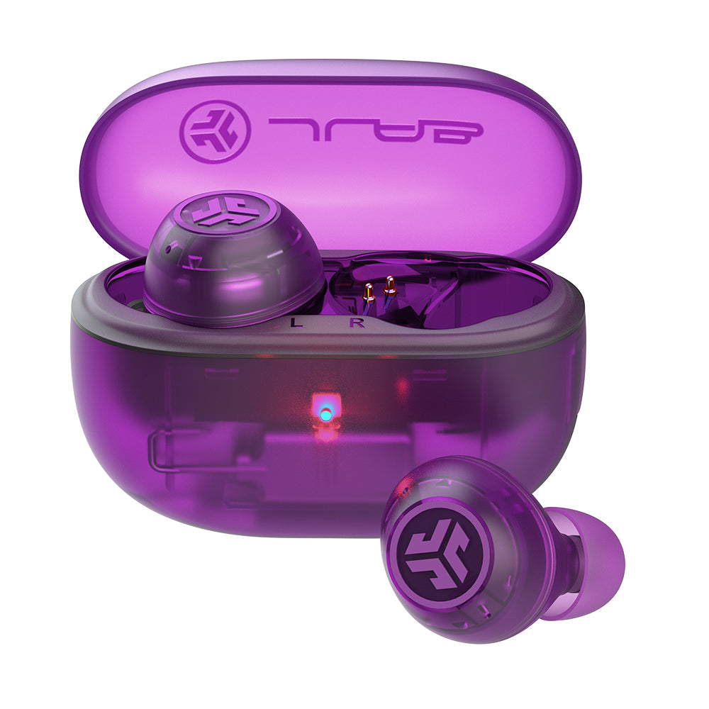ジェイラブ JLab Go Pop ANC ワイヤレスイヤホン コンパクト ノイズキャンセリング イヤホン Bluetooth Bluetoothイヤフォン iPhone 防水 小さいイヤホン マイク付き 防水【返品不可商品】 （Clear Violet） Clear Violet